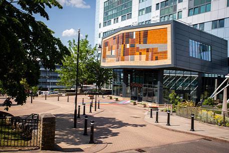 The University of Bradford Richmond building entrance.