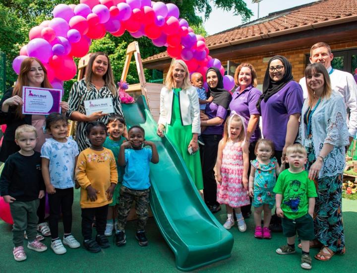 Staff and pupils from University of Bradford Nursery