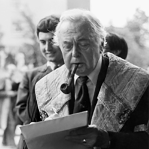 Harold Wilson, former Chancellor of the University of Bradford at a graduation ceremony